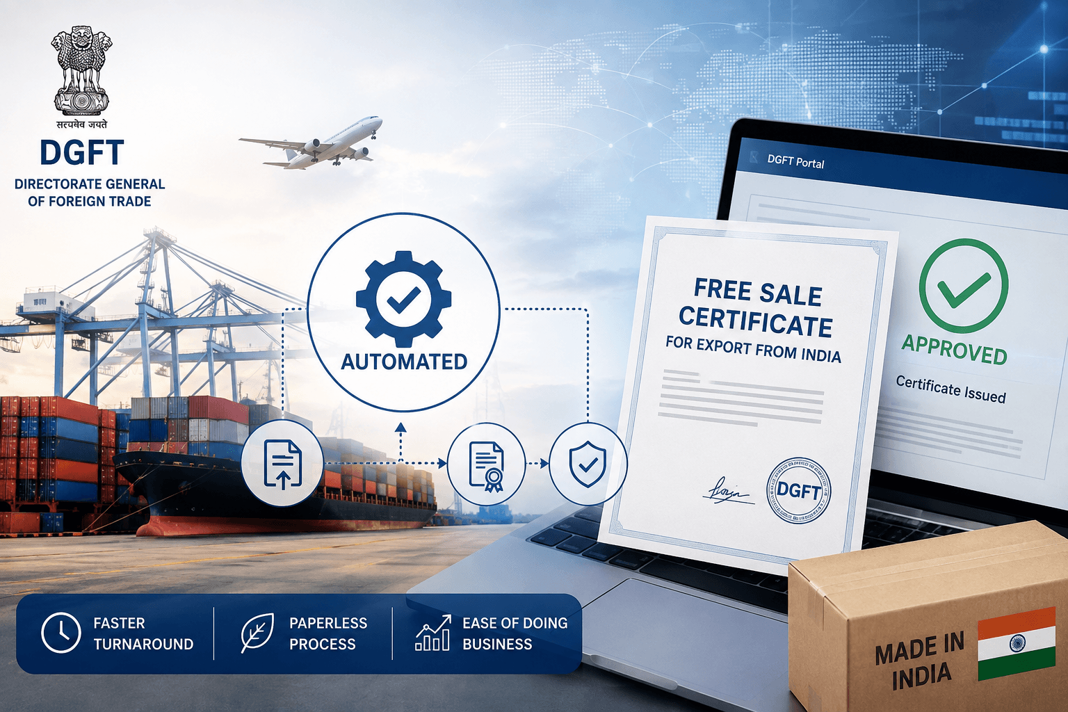 DGFT Automates Free Sale Certificate for Export from India